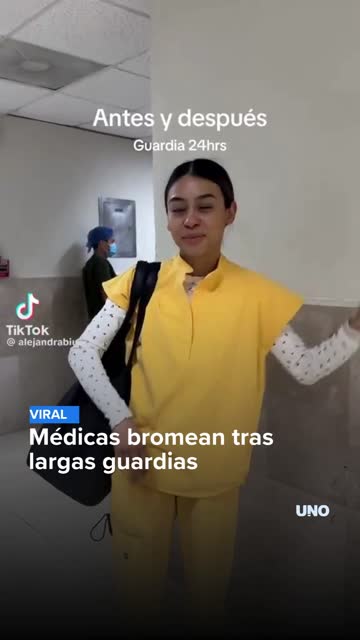 Médicos bromean tras largas guardias