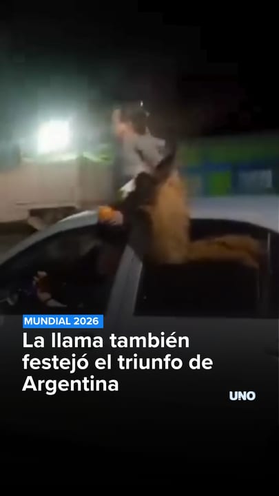 La llama también festejó el triunfo de Argentina