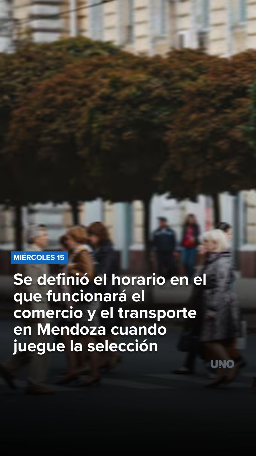 Se definió el horario en el que funcionará el comercio y el transporte en Mendoza cuando juegue la selección