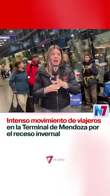 Intenso movimiento de viajeros en la Terminal de Mendoza por el receso invernal