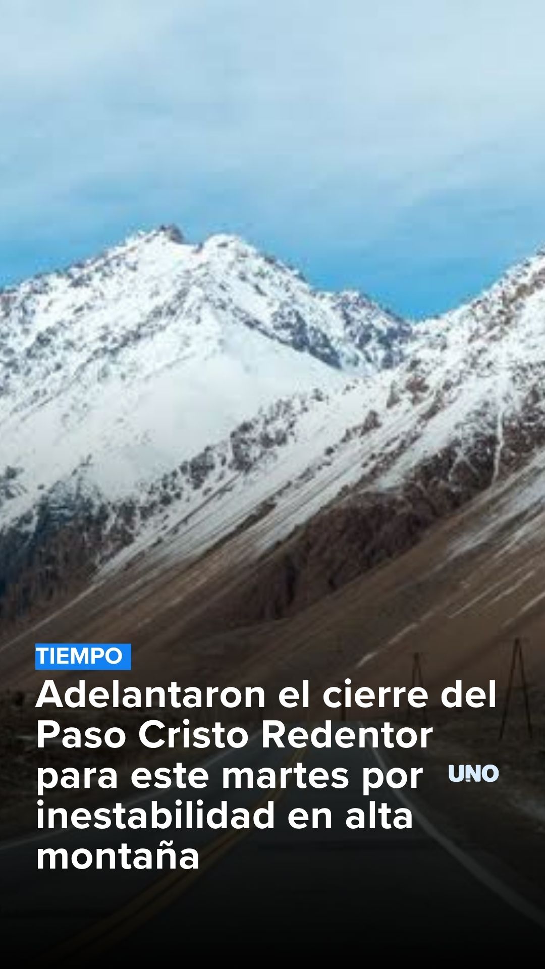 Adelantaron el cierre del Paso Cristo Redentor para este martes por inestabilidad en alta montaña