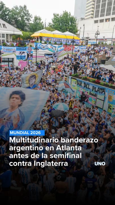 Multitudinario banderazo argentino en Atlanta antes de la semifinal contra Inglaterra