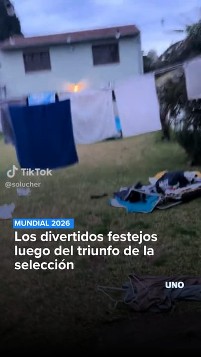 El descontrolado festejo de un hincha tras el pase de la Selección