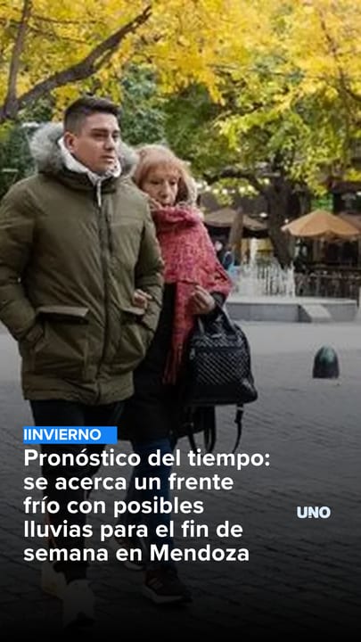 Pronóstico del tiempo: se acerca un frente frío con posibles lluvias para el fin de semana en Mendoza