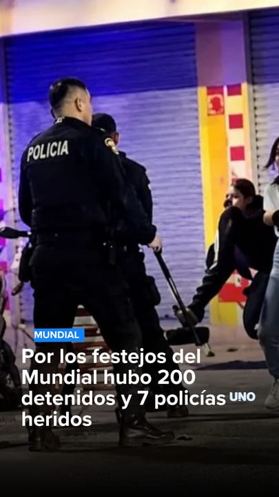 Por los festejos del Mundial hubo 200 detenidos y 7 policías heridos