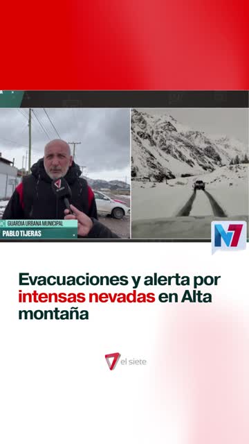Evacuación y alerta por intensas nevadas en alta montaña