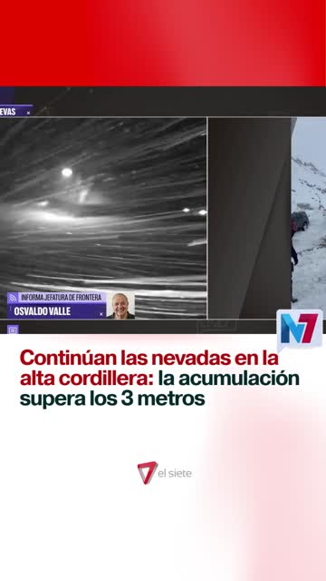 Continúan las nevadas en la alta cordillera