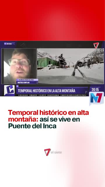 Temporal histórico en alta montaña: así se vive en Puente del Inca