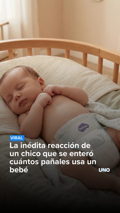 La inédita reacción de un chico que se enteró cuántos pañales usa un bebé