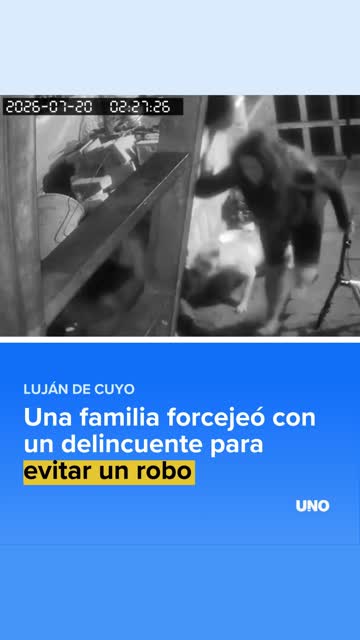Una familia forcejeó con un delincuente para evitar un robo