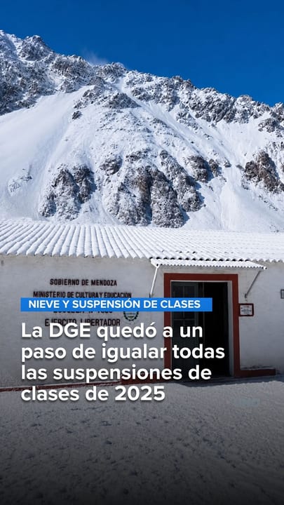 Las nevadas marcaron un récord de interrupciones escolares en Mendoza