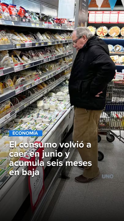El consumo volvió a caer en junio y acumula seis meses en baja