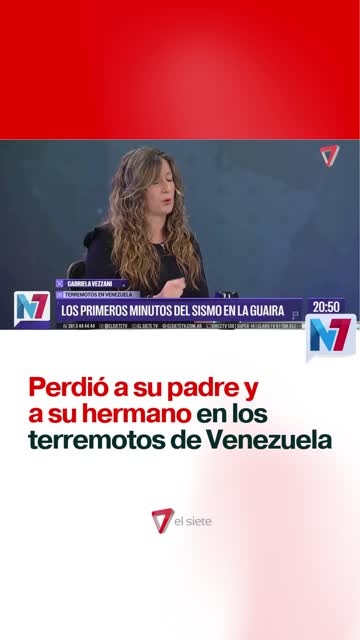 Perdió a su padre y a su hermano en los terremotos de Venezuela