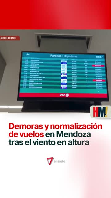 Normalización y demoras de vuelos en Mendoza tras el viento en altura