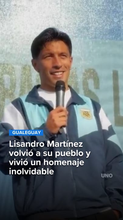 El emocionante homenaje a Lisandro Martínez en Gualeguay