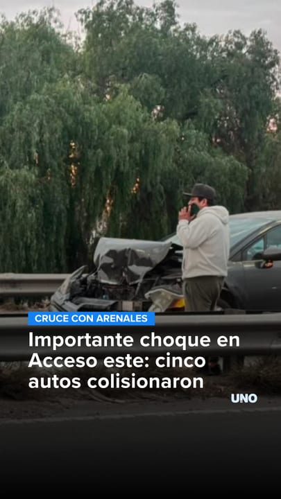 Importante choque en Acceso este: cinco autos colisionaron