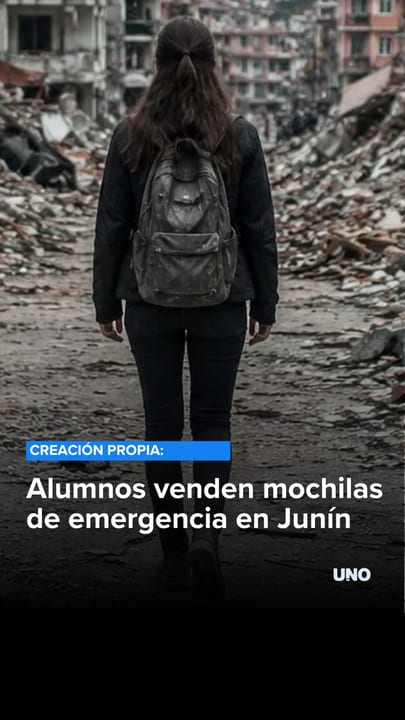 Alumnos venden mochilas de emergencia en Junín