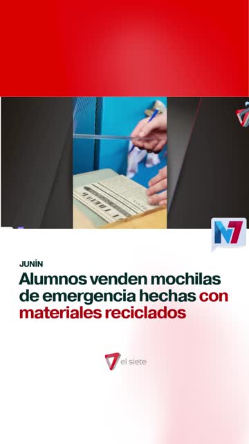 Alumnos venden mochilas de emergencias hechas con materiales reciclados