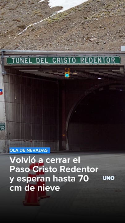 Volvió a cerrar el Paso Cristo Redentor y esperan hasta 70 cm de nieve