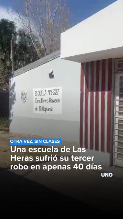 Una escuela de Las Heras sufrió su tercer robo en apenas 40 días