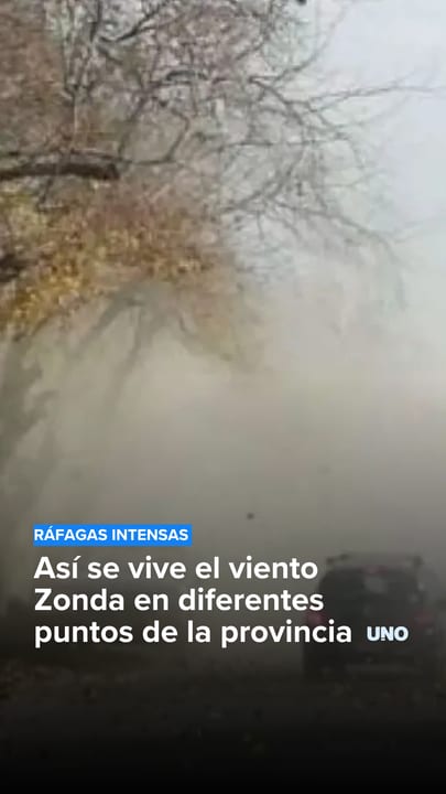 Así se vive el viento Zonda en diferentes puntos de la provincia