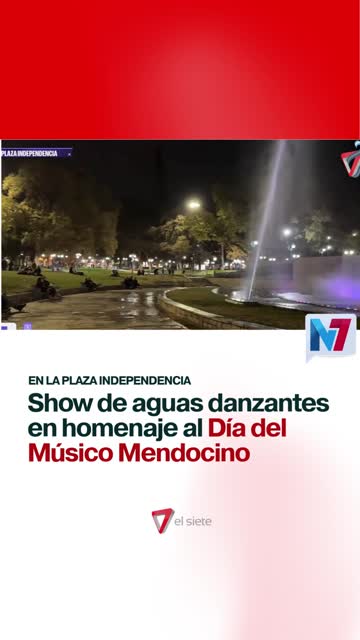 Show de aguas danzantes en homenaje al Día del Músico Mendocino