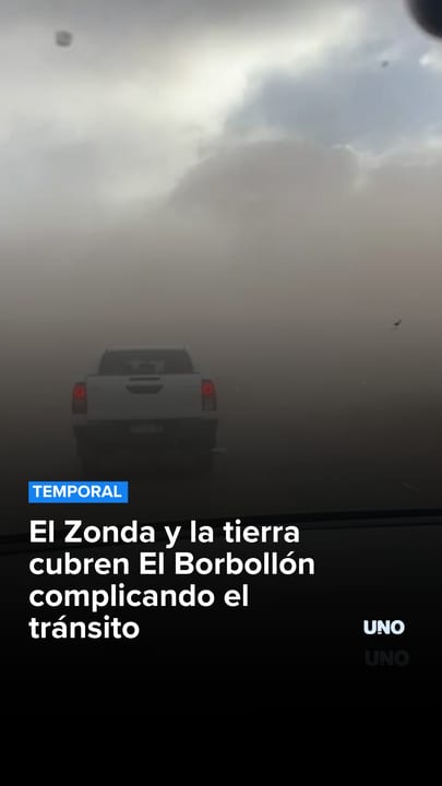 El Zonda y la tierra cubren El Borbollón complicando el tránsito