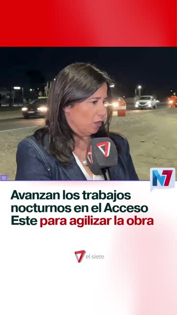 Avanzan los trabajos nocturnos en el Acceso Este