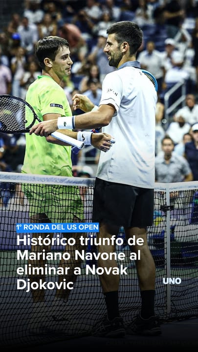 Triunfo inolvidable: Mariano Navone eliminó a Novak Djokovic del US Open