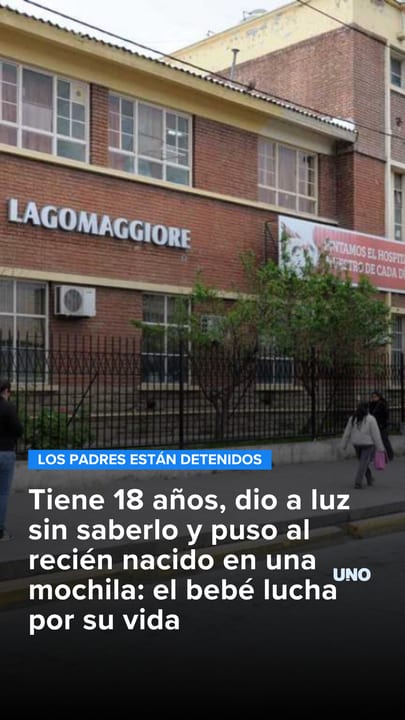Tiene 18 años, dio a luz sin saberlo y puso al recién nacido en una mochila: el bebé lucha por su vida