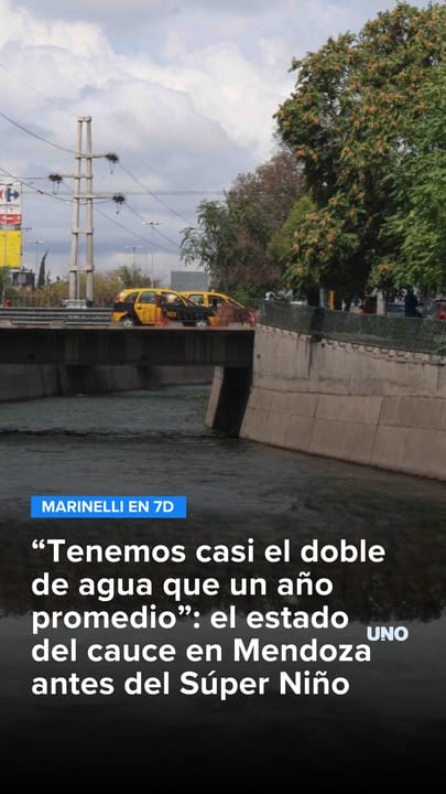 “Tenemos casi el doble de agua que un año promedio”: el estado del cauce en Mendoza antes del Súper Niño