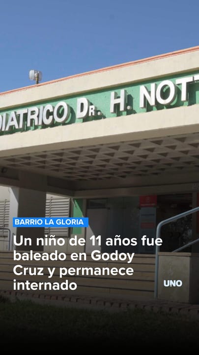 Un niño de 11 años fue baleado en Godoy Cruz y permanece internado