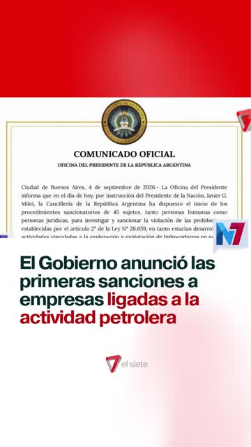 El Gobierno anunció las primeras sanciones a empresas ligadas a la actividad petrolera