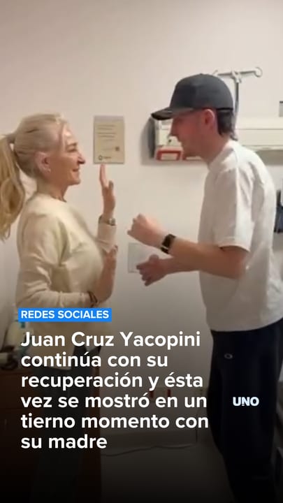 Juan Cruz Yacopini continúa con su recuperación y ésta vez se mostró en un tierno momento con su madre