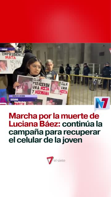 Marcha por la muerte de Luciana Báez: continúa la campaña para recuperar el celular de la joven