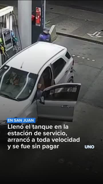 Llenó el tanque en la estación de servicio, arrancó a toda velocidad y se fue sin pagar