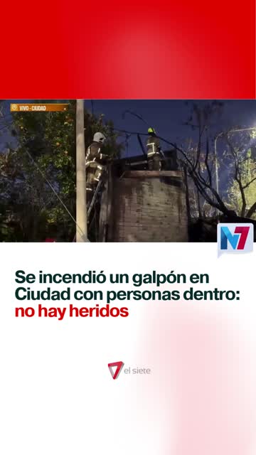 Se incendió un galpón en Ciudad con personas adentro: no hay heridos