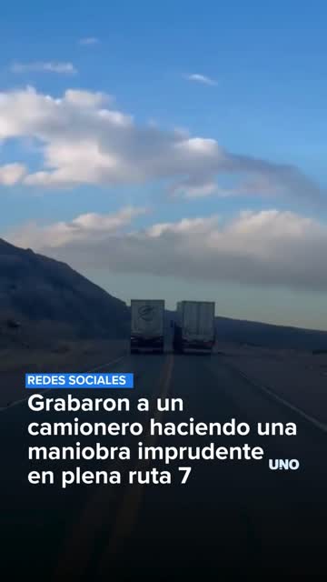 Grabaron a un camionero haciendo una maniobra imprudente en plena ruta 7
