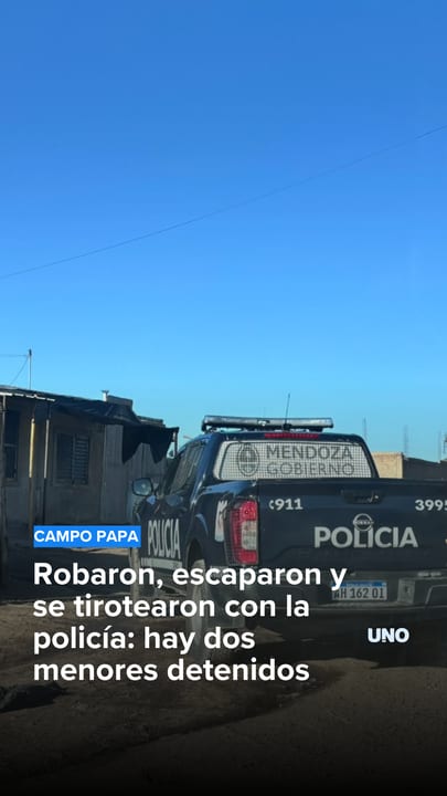 Robaron, escaparon y se tirotearon con la policía: hay dos menores detenidos