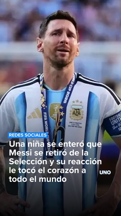 Una niña se enteró que Messi se retiró de la Selección y su reacción le tocó el corazón a todo el mundo