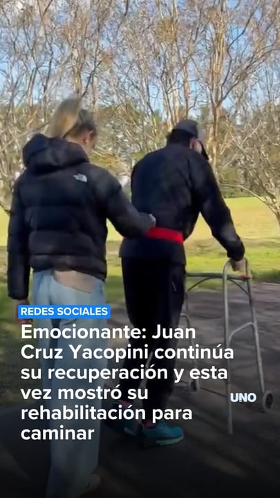Emocionante: Juan Cruz Yacopini continúa su recuperación y esta vez mostró su rehabilitación para caminar
