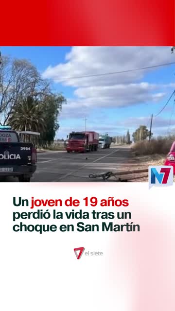 Un joven de 19 años perdió la vida tras un choque en San Martín