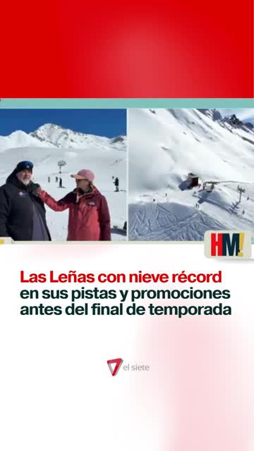 Las Leñas con nieve récord antes del final de la temporada