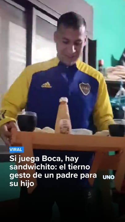 Si juega Boca, hay sandwichito: el tierno ritual entre padre e hijo se volvió viral