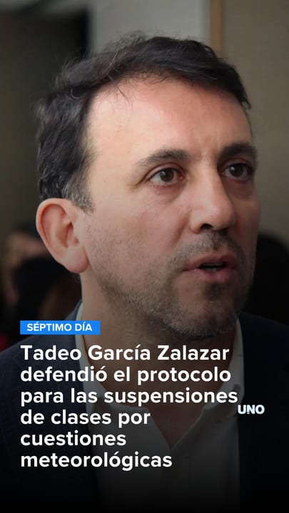 Tadeo García Zalazar defendió el protocolo para las suspensiones de clases por cuestiones meteorológicas