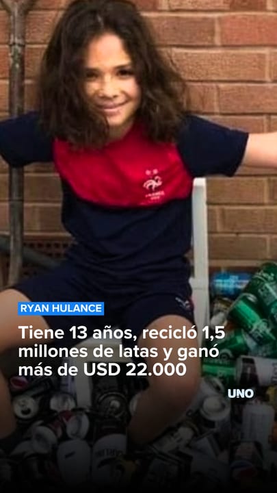 Tiene 13 años, recicló 1,5 millones de latas y ganó más de USD 22.000