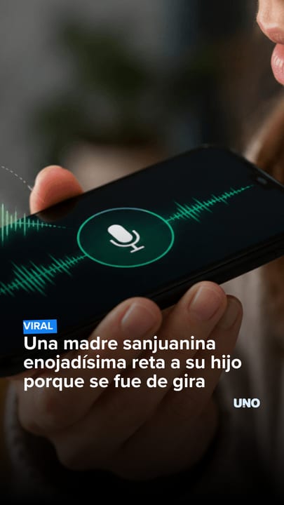 Video: una madre sanjuanina enojadísima reta a su hijo porque se fue de gira