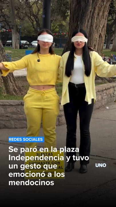 Se paró en la plaza Independencia y tuvo un gesto que emocionó a los mendocinos